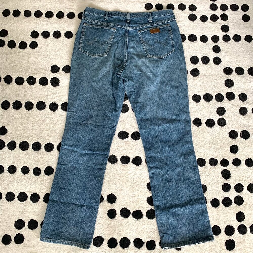 Wrangler Jeans Stone Wash Straight Leg Western Denim